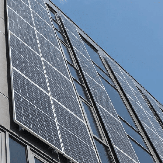 Wall mounted solar system